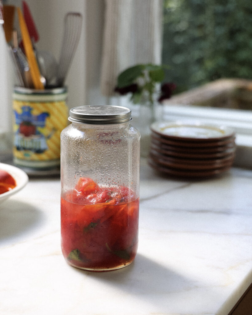 Sweet Pickled Tomato Skins