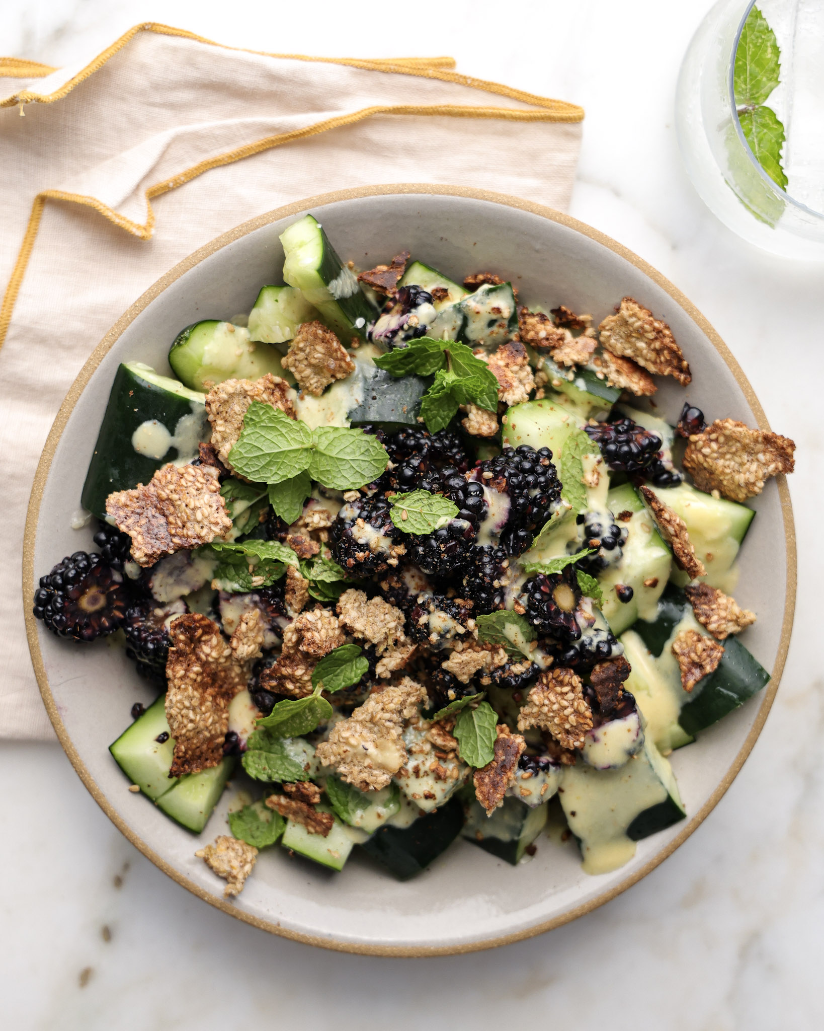 Blackberry Ginger Cucumber Salad